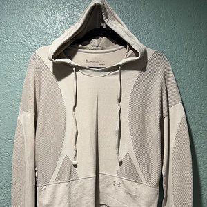 Under Armour Small Crop Hoodie Silver/Grey
